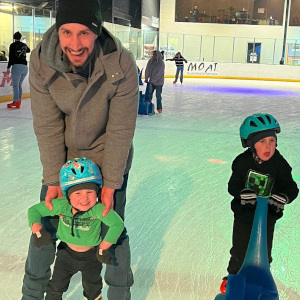 Josh and boys skating